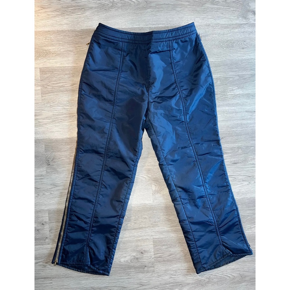 Vintage Snow Pants Women Size 36W Number 1 Sun Blue